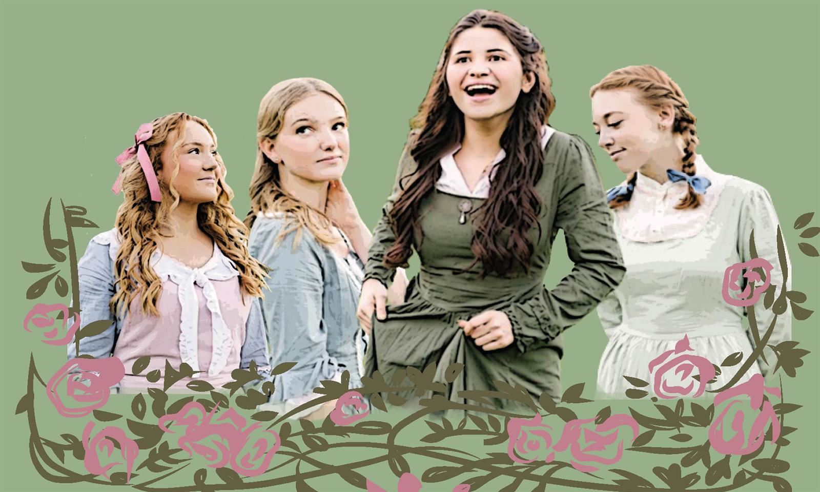 Four women on a play poster